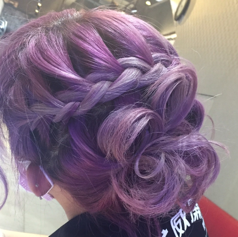日式威廉_女_髮型設計_紫玫瑰編髮_日韓流行髮型_2017流行髮型 