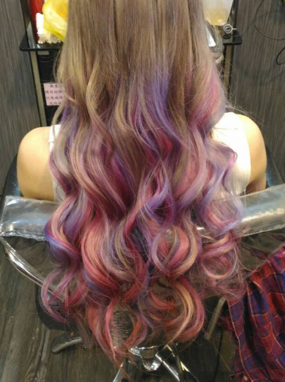 日式威廉_女_髮型設計_長捲染髮_日韓流行髮型_2017流行髮型